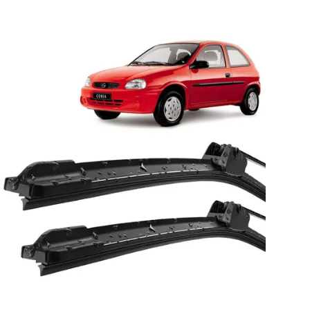 PAR PALHETAS LIMPADOR PARABRISA DIANTEIRAS - CORSA 2 PORTAS 1994 a 2002 / 18" e 18" Gancho