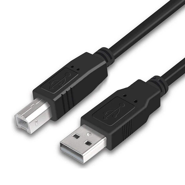 Cabo USB Tipo B 1.5M  para Impressora Scanner Multifuncional Bateria Eletrônica Teclado Piano Digital