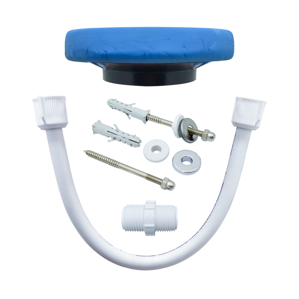 Kit Instalação Anel de Vedação Completa Vaso Sanitário Caixa Acoplada + Parafusos + Engate Flexível
