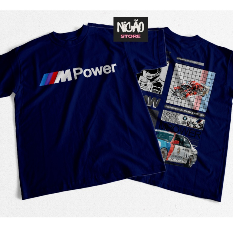 Camisa Bmw Carro Mpower Carro Colorido Camiseta Unissex Algodão Envio Imediato