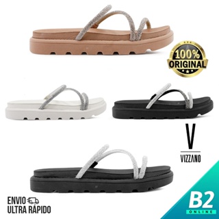 Sandália Papete Vizzano Tira Strass Feminina 100% Original Com Nota Fiscal e Garantia em Oferta na Shopee