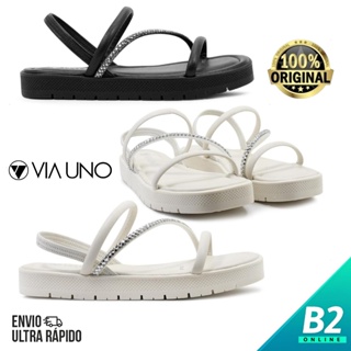 Sandália Papete Via Uno Tira Brilhante Feminina Original Com Nota Fiscal e Garantia em Oferta na Shopee