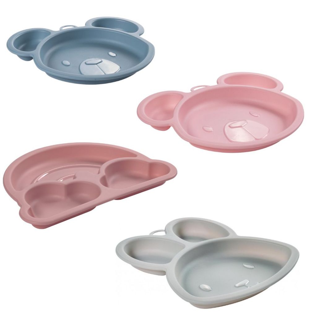 Prato para criança introdução alimentar prato divisória em Oferta na Shopee