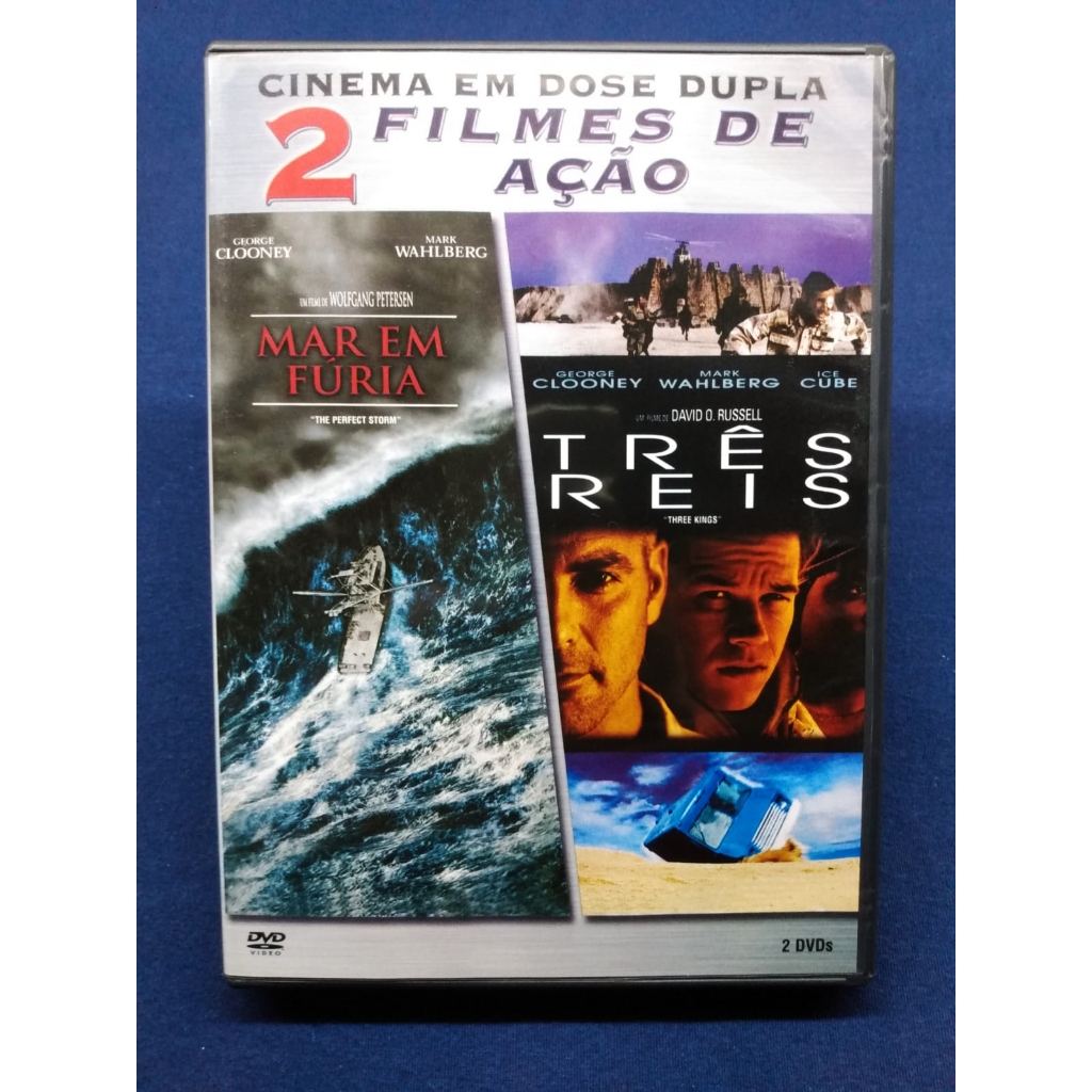 2 Filmes de ação Mar em Fúria / Três Reis DVD Duplo usado em excelente estado Warner Home Video