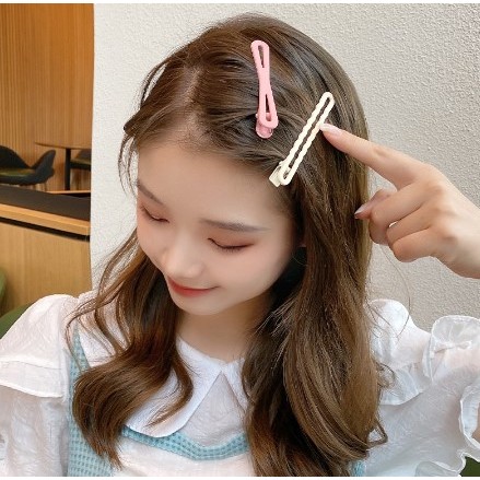 KIT 12unidades Cabelo Quebrado Um Clip De Uma Palavra Cabeça Para Trás O Lado Do Grampo De Meninas BB Fêmea · foto 2