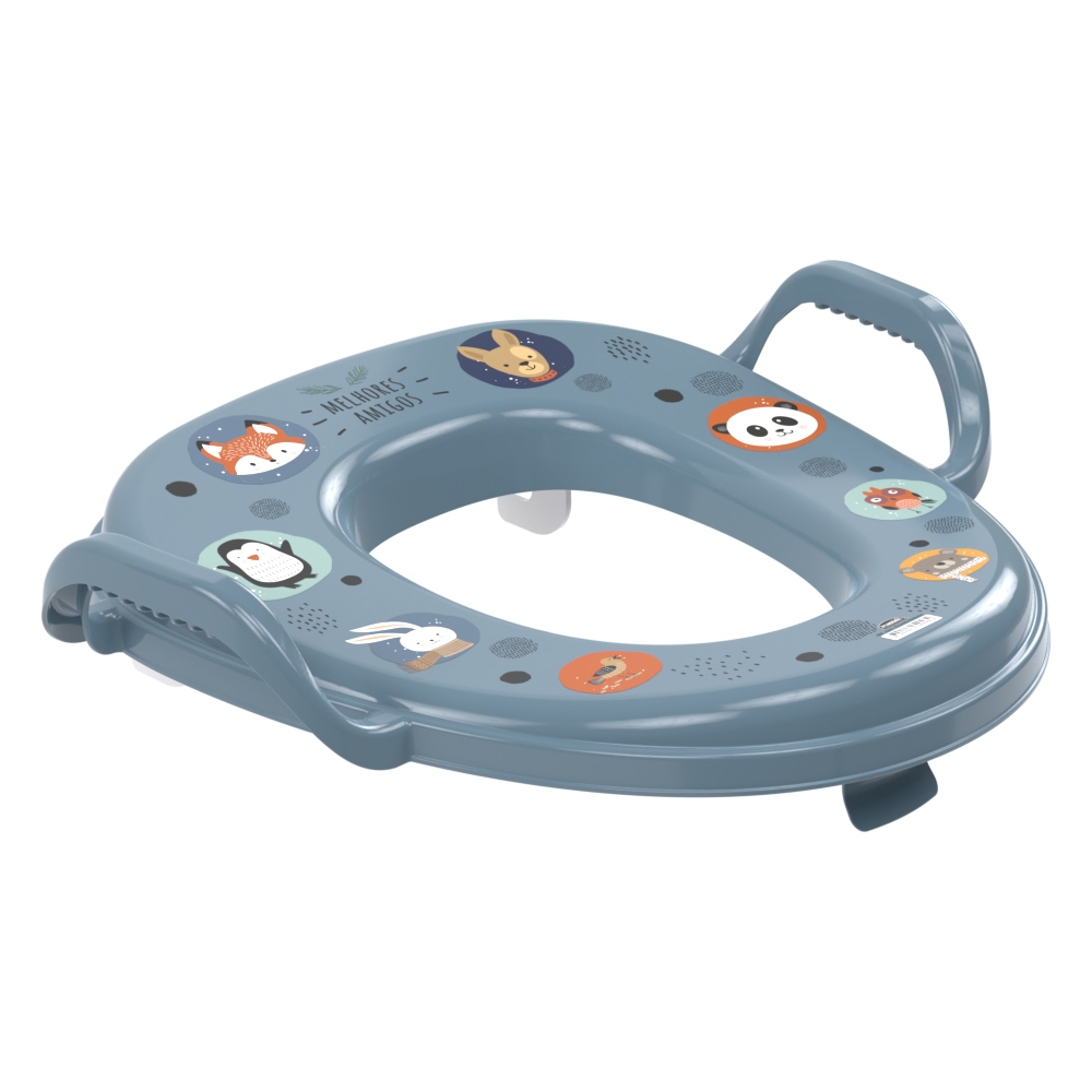 Assento Sanitário Redutor Infantil Com Alça Oval Segurança Vaso Sanitário Criança Estampas Diversas