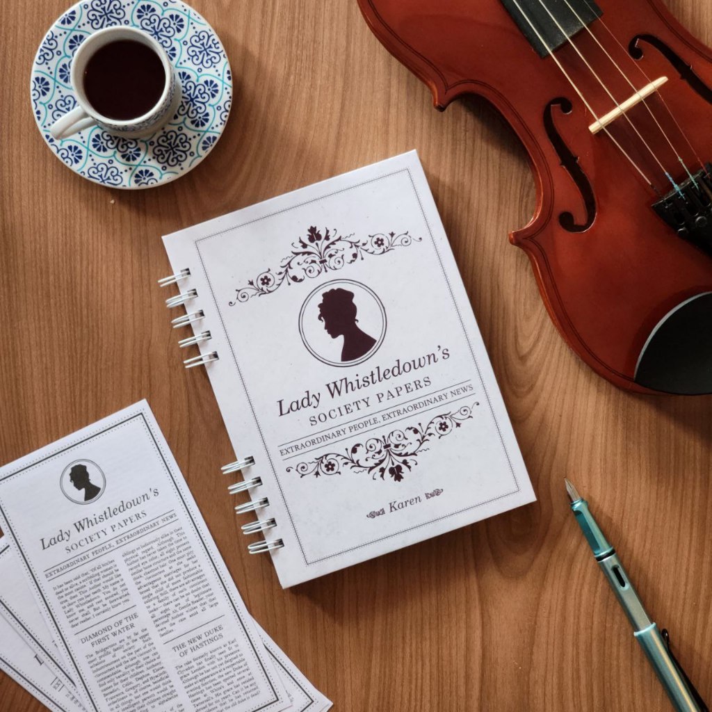 Caderno Bridgerton - Lady Whistledown - tamanho A5 ou Colegial