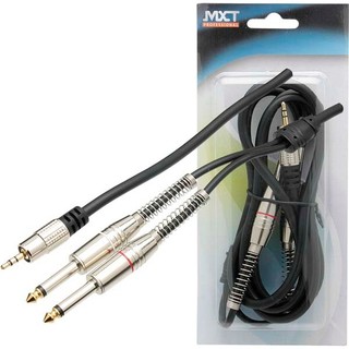 MXT Cabo Auxiliar De Áudio P2 Estereo + 2 P10 Mono Profissional