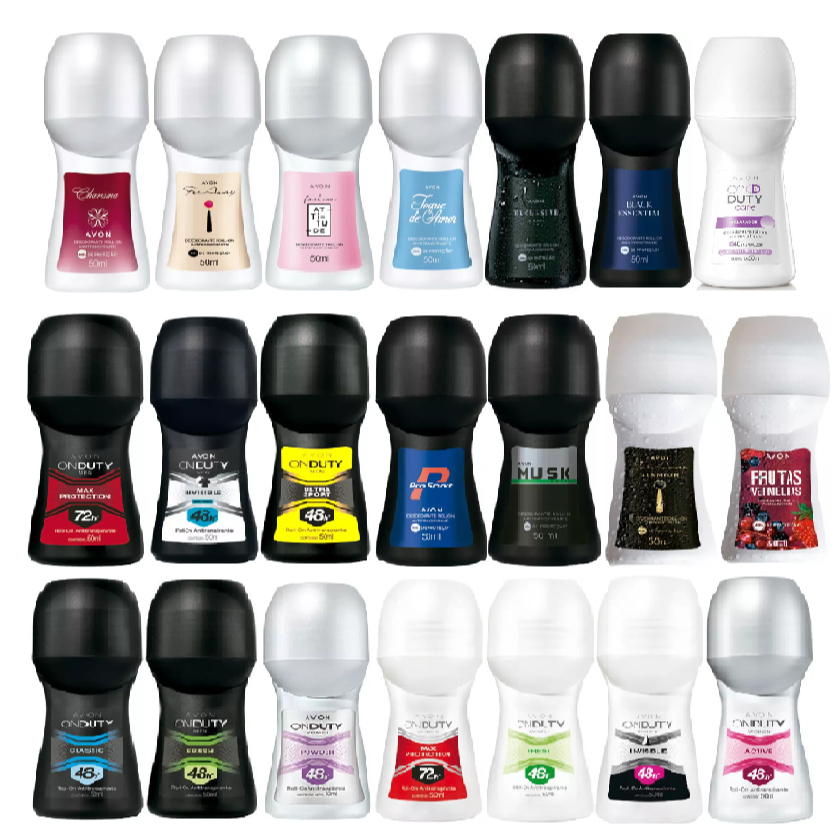 Desodorante Roll-On Masculino ou Feminino Varias Fragâncias Avon 50ml cada