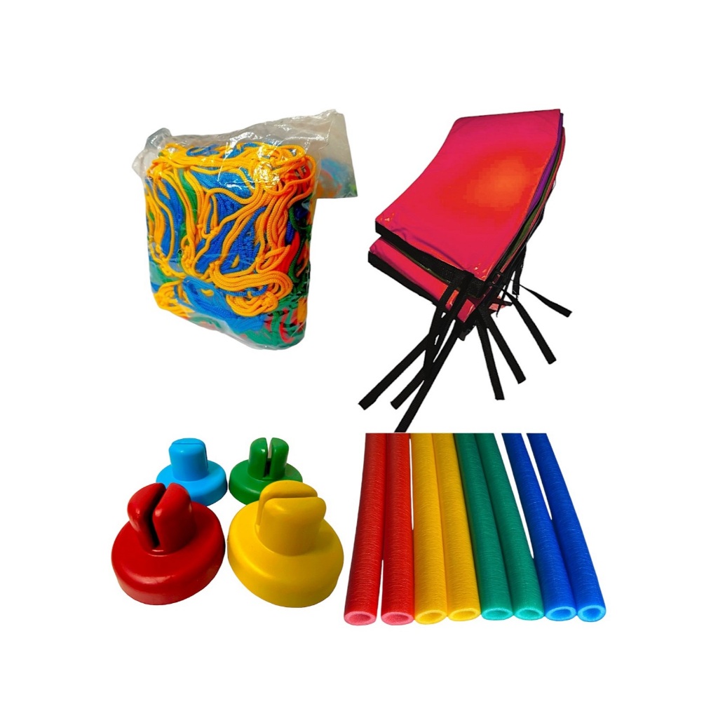 Kit 4,27m Protetor de Molas + Rede + Isotubos + Ponteiras - Compatível com Camas de 4,27m de Diâmetro