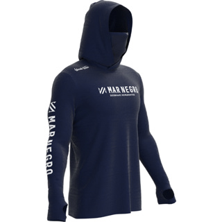 Camiseta C/ Capuz E Buff De Pesca Mar Negro X protect 360º camisa proteção solar em Oferta na Shopee
