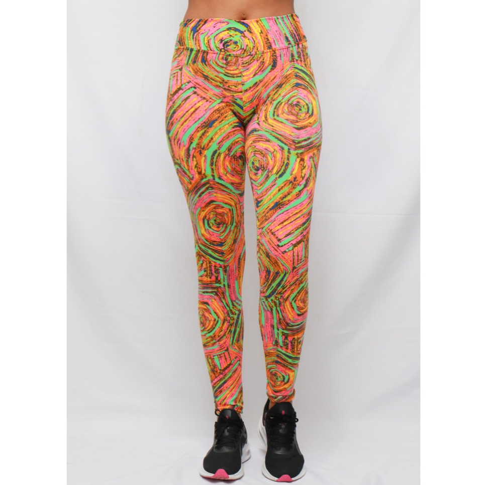 Calça Legging Fitness Cintura Alta Roupa de Academia Estampada