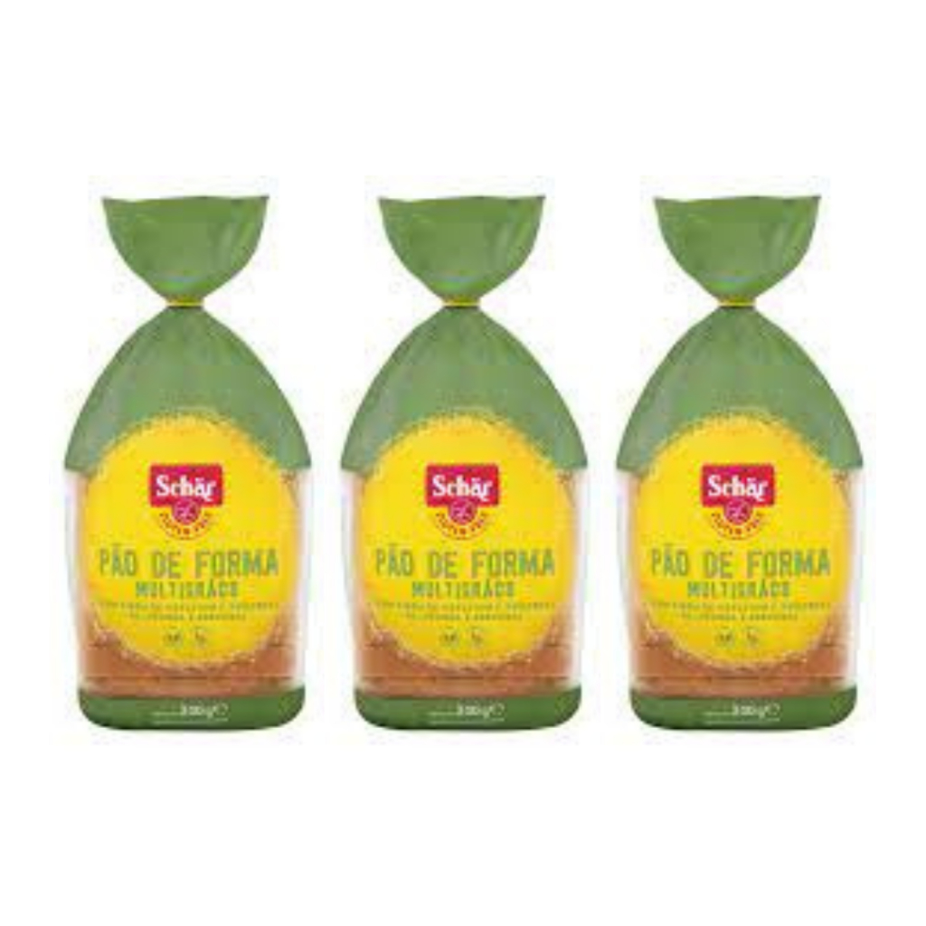 Kit 3 Pão de Forma Multigrãos Sem Glúten e Lactose 200g Schar