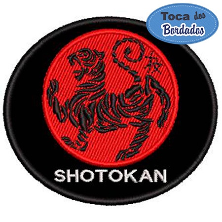 Patch Bordado Karate Shotokan 7,5x8,5 cm Cód.4119