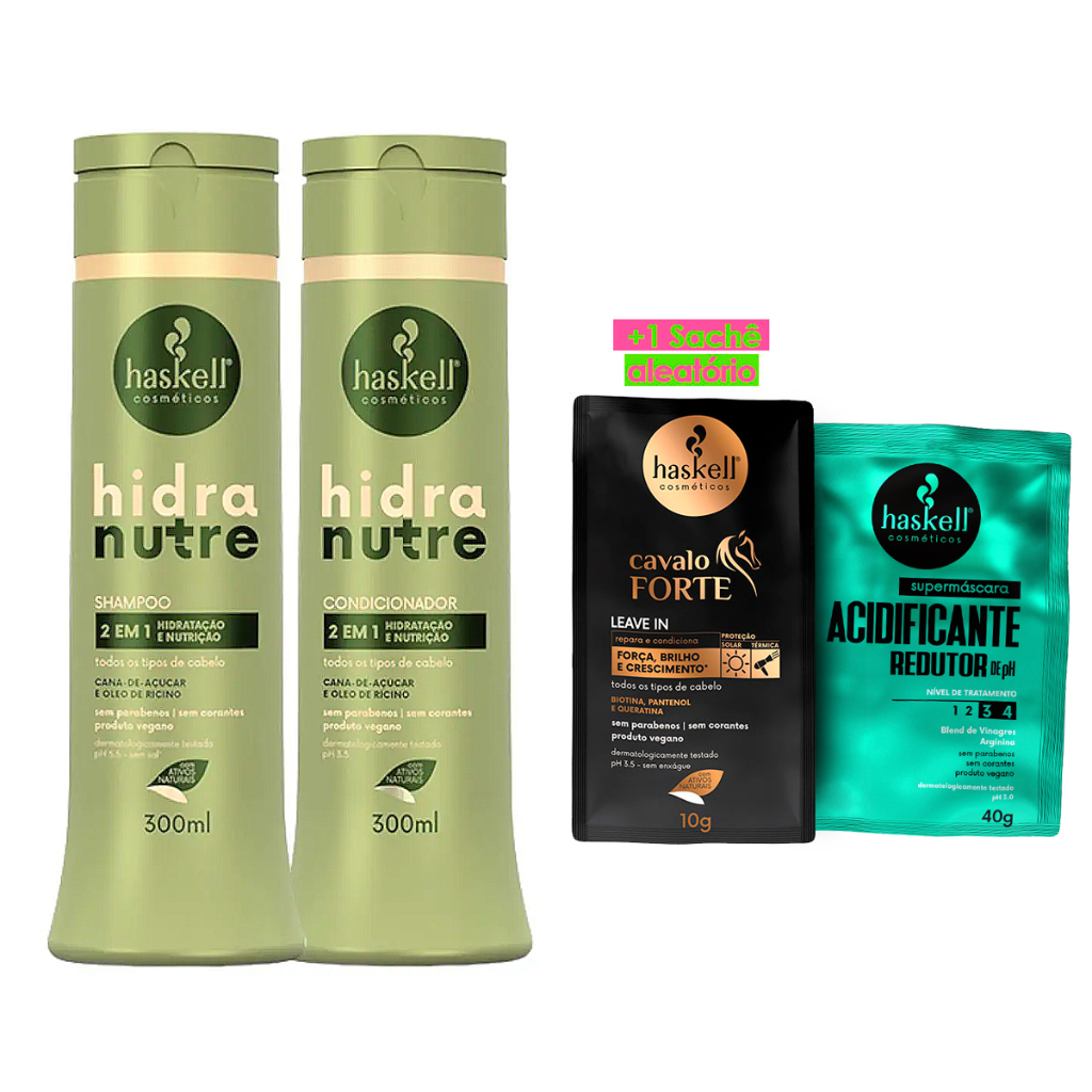Kit Haskell Shp/Cond Hidranutre 300ml +1Sachê
