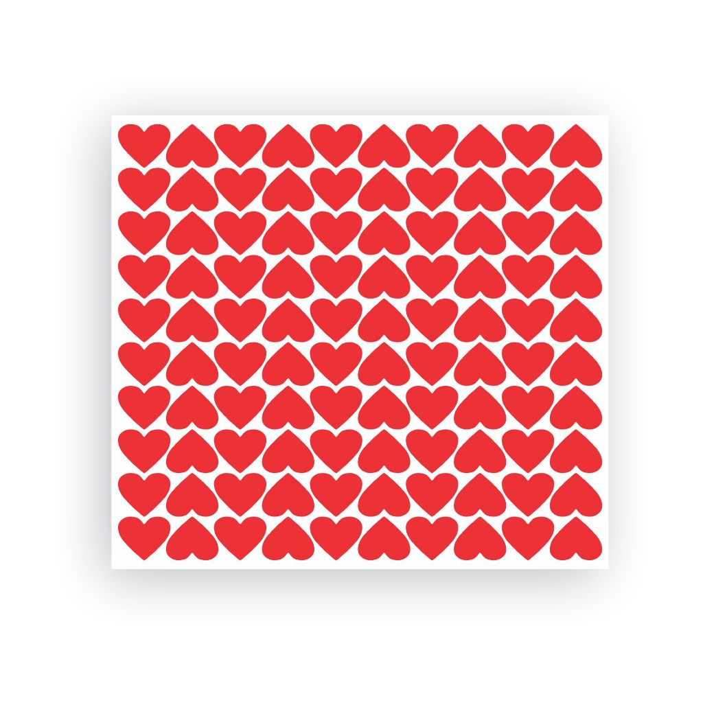 100 etiquetas CORAÇÃO 1,2cm cartela adesivo decoração marcação em Oferta na Shopee