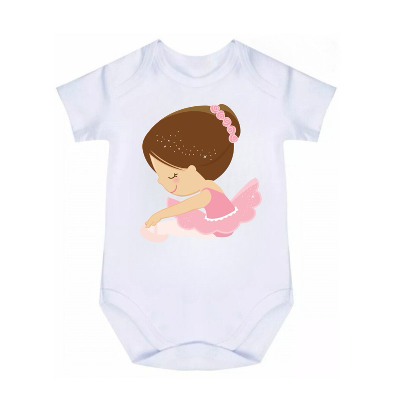 Body Bebê Bailarina Ballet Rosa Princesa Bailarina Menina- B79