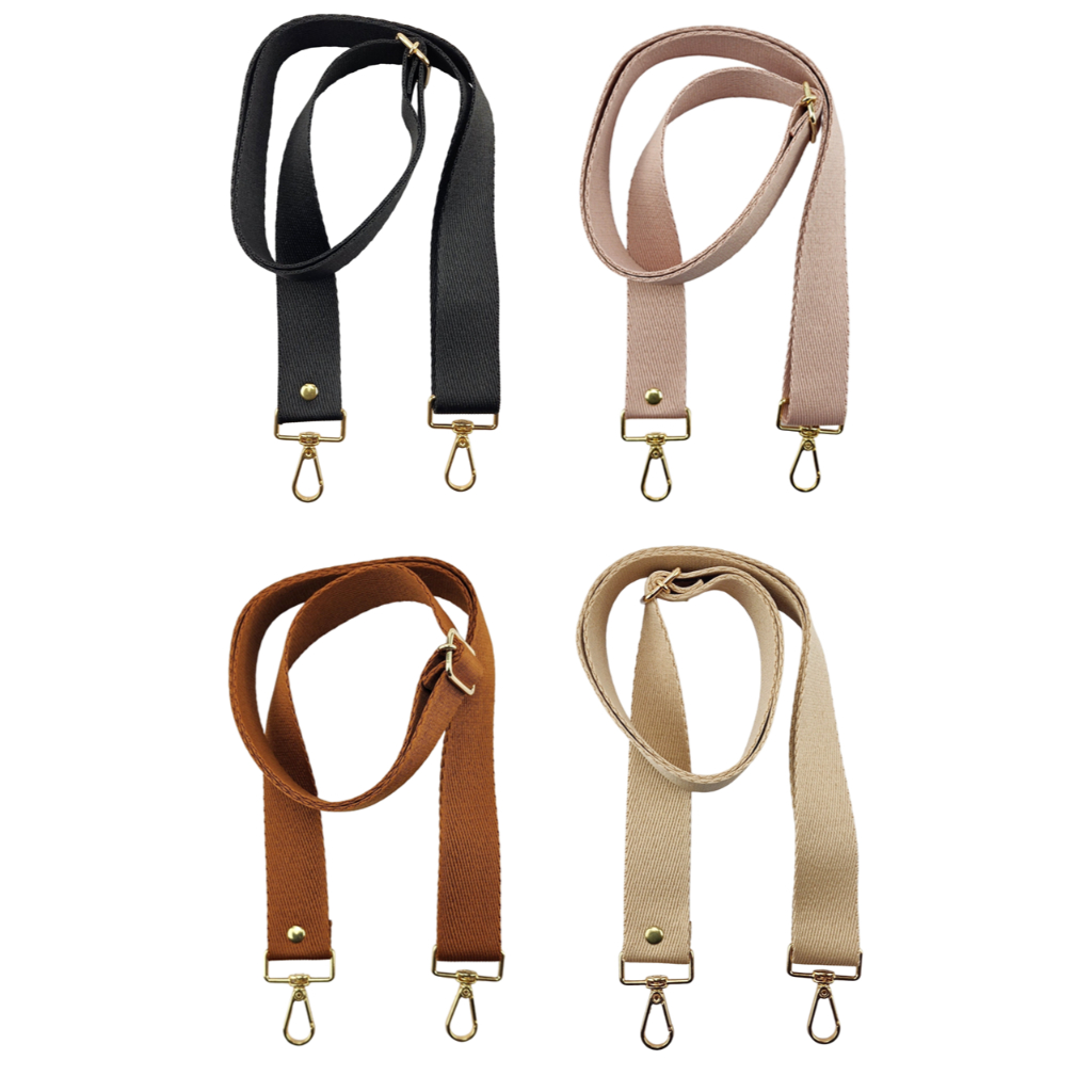 Alça Chic 3cm para bolsa transversal regulável e com mosquetões Alumínio nas pontas