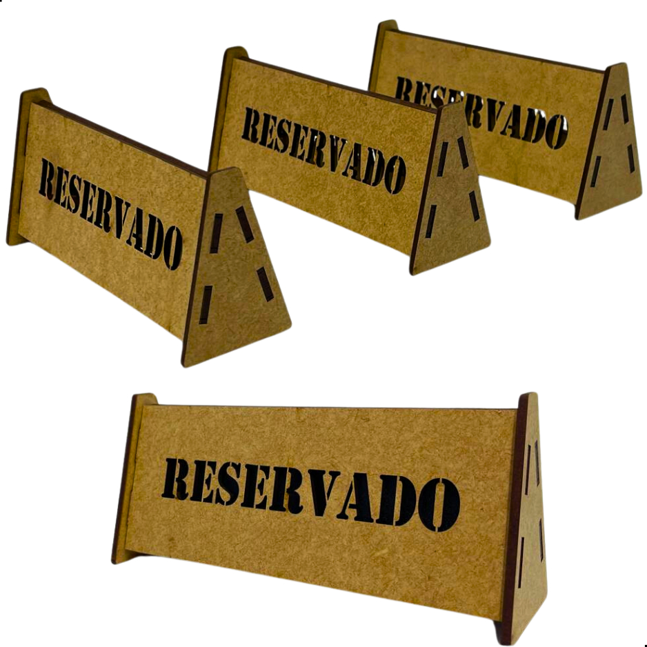 Placa de Mesa Reservado: Onde Comprar | BuscaProdutos