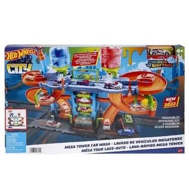Pista Hot Wheels City Color Shifters Lava Rápido Mega Torre Carrinho Muda De Cor