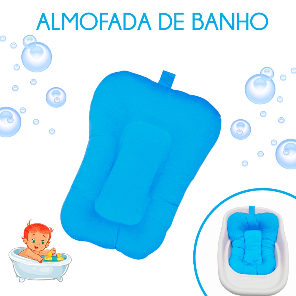 Almofada de Banho Bebê Anatômica Acolchoada Baby Infantil Universal