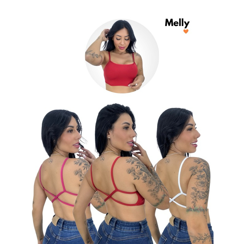 kit 3 top cruzado modinha fitness e casual SEM BOJO moda gringa basico em Oferta na Shopee