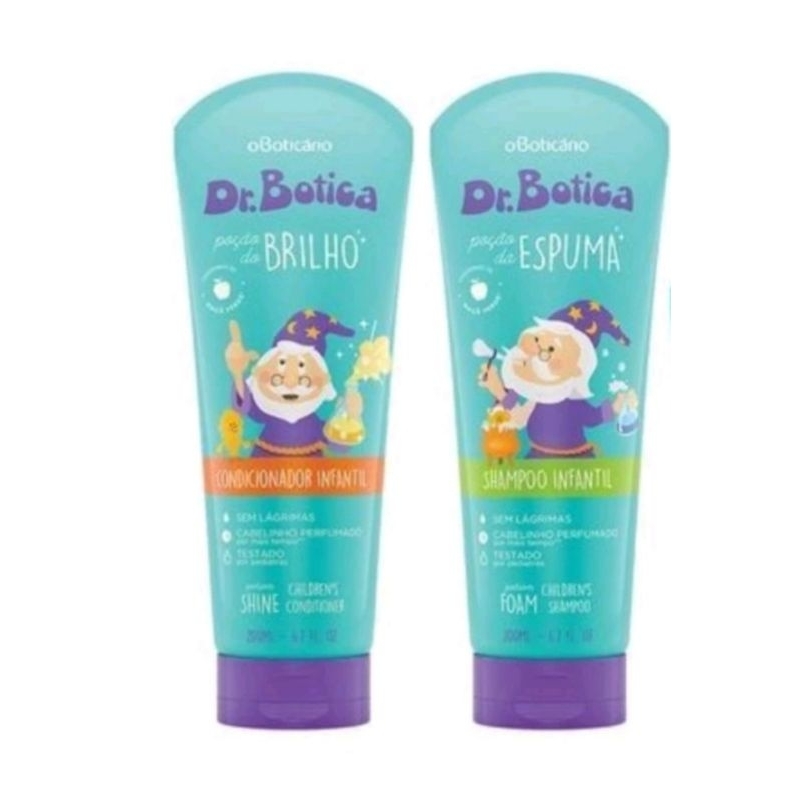 Shampoo e condicionador infantil Dr Botica de O Boticário
