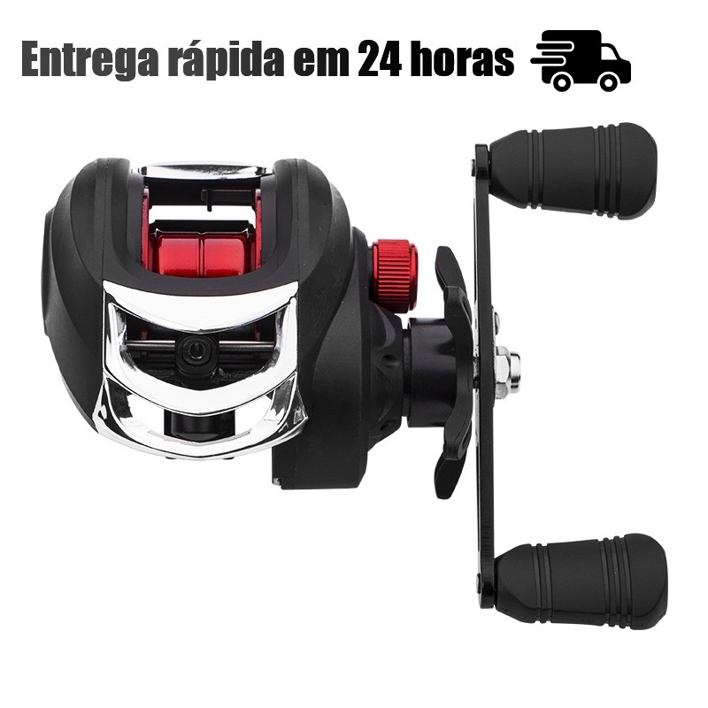 Carretilha de Pesca Anti Cabeleira 18 Rolamentos Freio Magnético 7.2:1 Mão Esquerda/Direita, Perfil Alto, Marine Sports em Oferta na Shopee