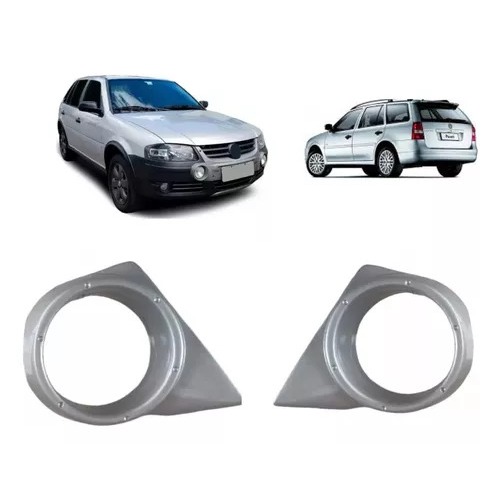 Par Moldura Farol De Milha Vw Rallye G4 -gol/parati/saveiro  em Fibra de  vidro