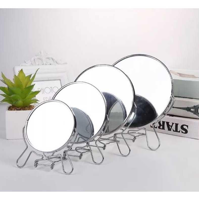 Espelho Dupla Face Aumento De Imagem Com Suporte Giratório 4 Tamanhos