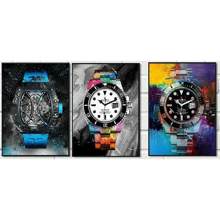 Quadro decorativo Pintura HD Relógios Moderno 40x60