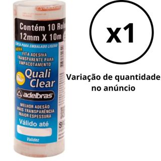 Fita Adesiva Polisil 12mmx10m Transparente Adelbras Pct C/ 10 Und em Oferta na Shopee