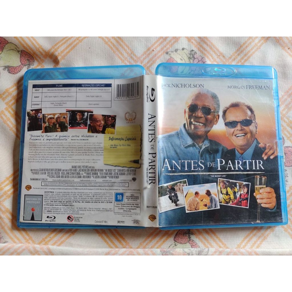 Antes de Partir Filme Com Jak Nicolson e Morgan Freeman Duas Opções Bluray Usado Ou Dvd Lacrado