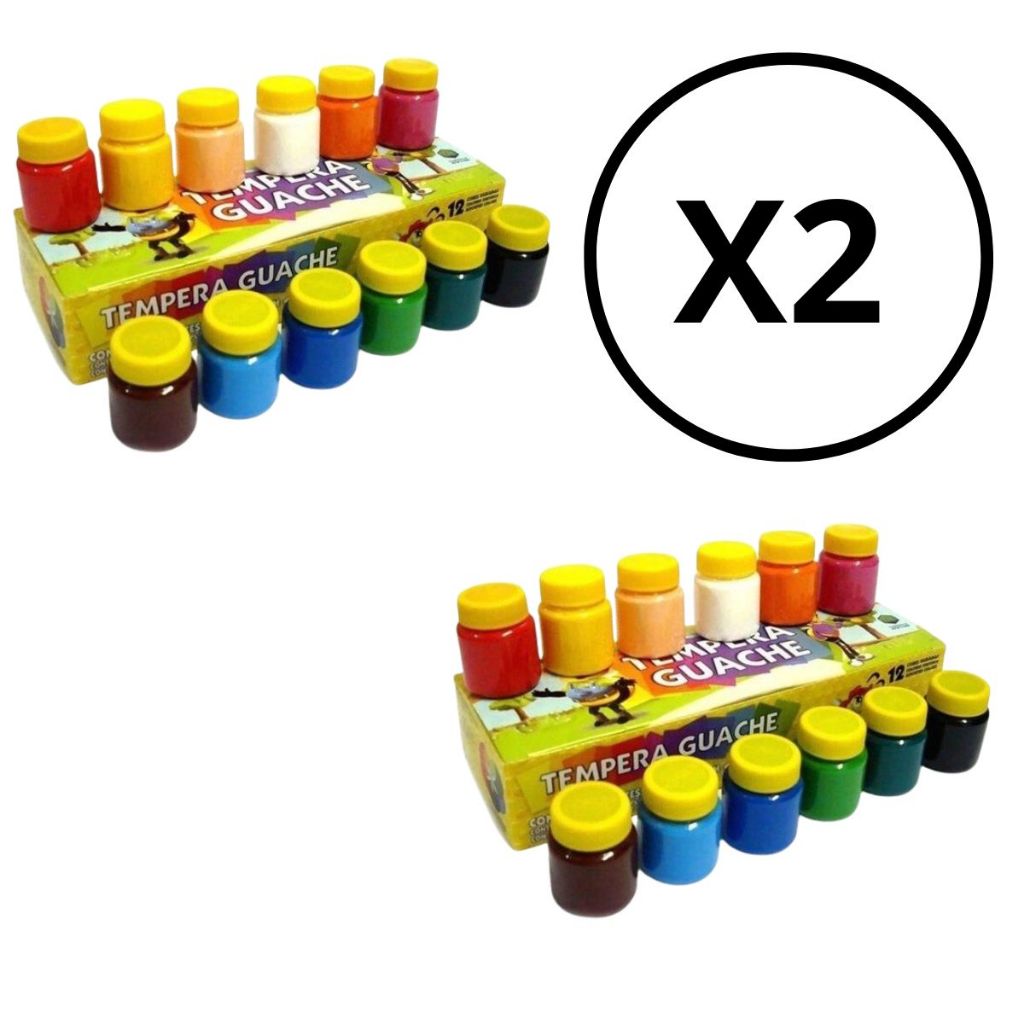 Tinta Guache Caixa Com 12 Cores 15ml Acrilex