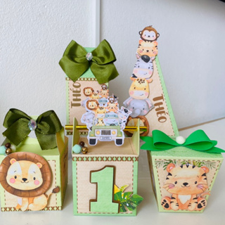 Kit Festa Personalizados Safari Baby em Oferta na Shopee