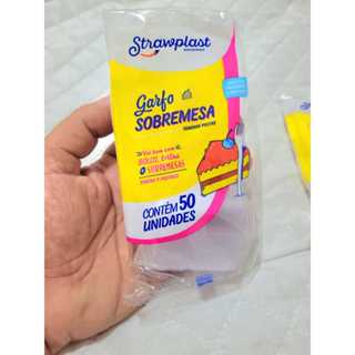 Garfo de Sobremesa Cristal Descartável Para Bolo Sobremesas Petisco Resistente 100 200 300 Unidades em Oferta na Shopee