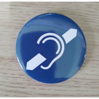 5 bottons símbolo deficiente auditivo broche acessibilidade em Oferta na Shopee