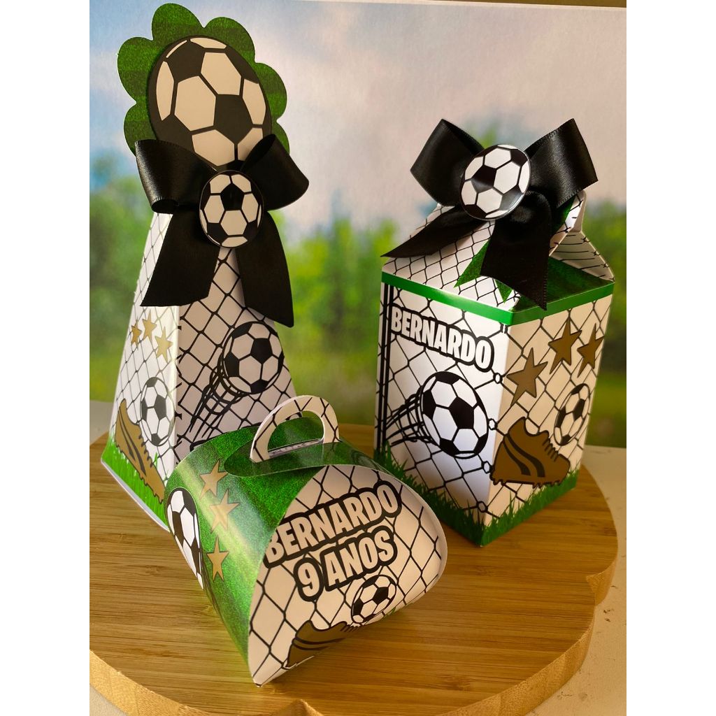 Kit Festa Personalizados - Tema futebol - Lembrancinhas Caixinhas para festa
