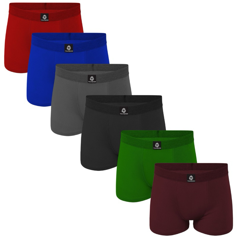 kit 8 cuecas boxer Microfibra Masculina Lisa bojo Anatomico.