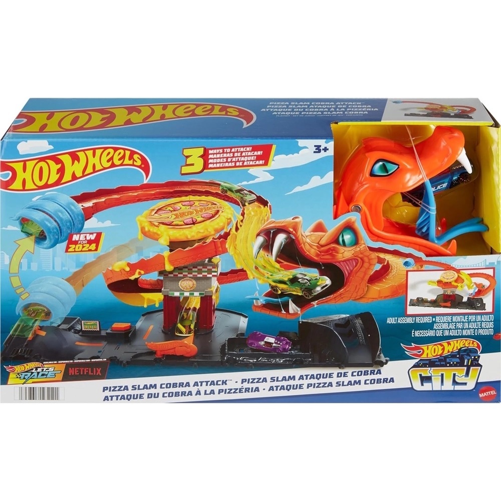 Pista Hot Wheels Ataque da Cobra a Pizzaria - Mattel HTN81 em Oferta na Shopee