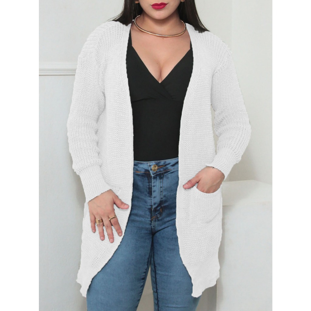 quimono fang liso cardigan sueter tricot linha
