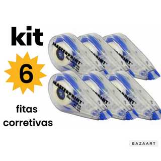 Kit 6 Fita Corretiva Masterprint Secagem Imediata Corretivo Masterprint em Oferta na Shopee