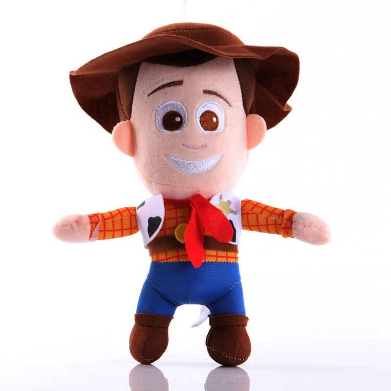 Novidade - Woody de Pelúcia 25cm - Toy Story - Disney Cowboy Faroeste Brinquedo Crianças Presente Mães Pais Família Namorado Namorada Natal Ursinho Filho Filha Menino Menina Andy Tem uma Cobra na minha Bota