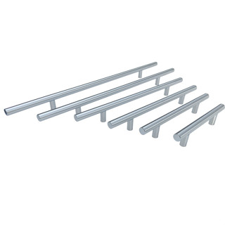 Puxador de gaveta Inox, kit 4/5/6/7/8 peças, 64/96/128/160/192/224/256/288/320 mm, puxador de metal para portas, gavetas em Oferta na Shopee