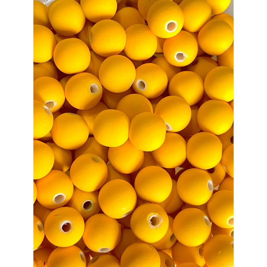 Miçanga Bola Conta Emborrachada 8mm Amarelo Ouro +/- 100 UNIDADES em Oferta na Shopee