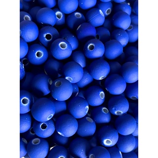 Miçanga Bola Conta Emborrachada 8mm Azul Bic 25 gramas aproximadamente 100 UNIDADES em Oferta na Shopee