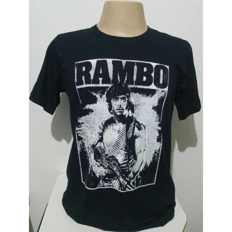 Camiseta Rambo Sylvester Stallone Filme Ação Clássico EXCLUSIVA