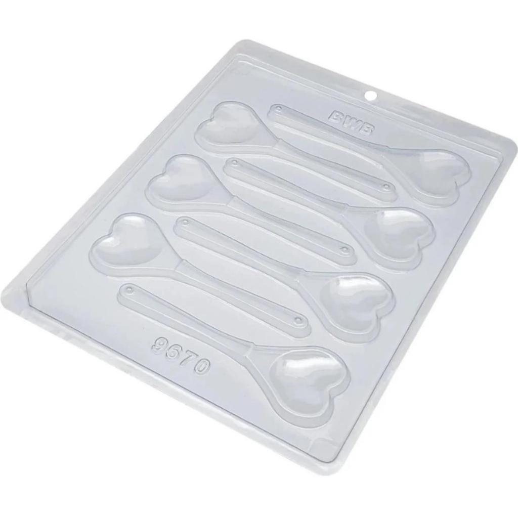 Forma Simples em Acetato Colher Coração 10g - CÓD 9670 BWB