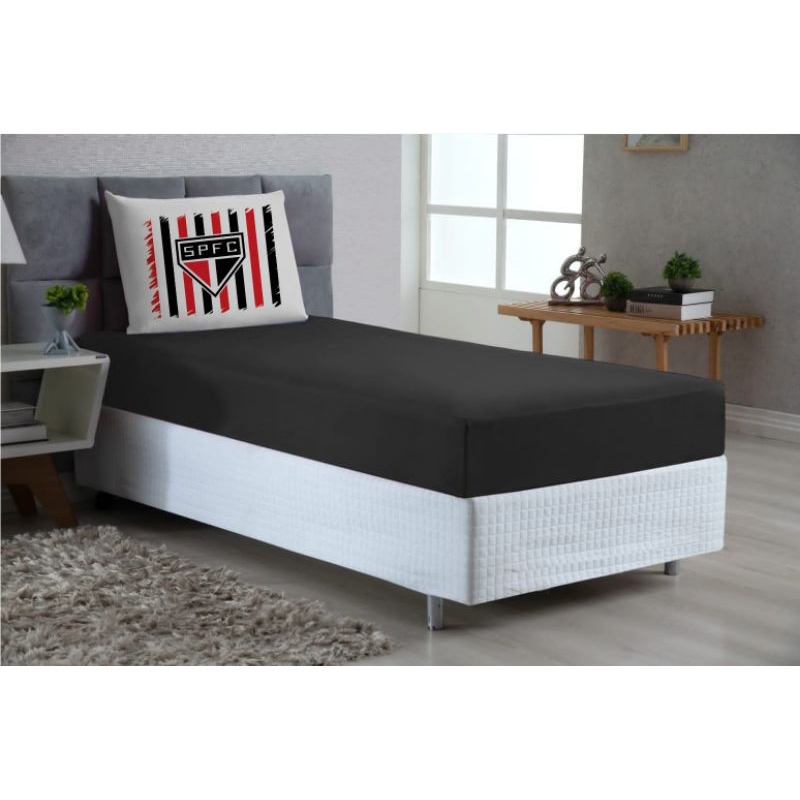 kit lençol de solteiro 2 PCs times em Oferta na Shopee