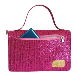 Capa para Bíblia com Alça Zíper e Bolso Externo Média com Brilho Glitter - Número 11 em Oferta na Shopee
